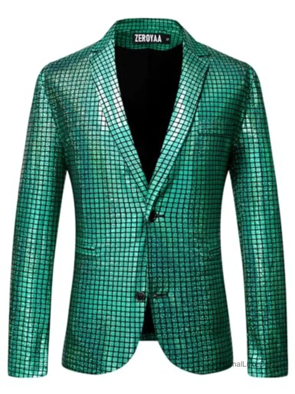 Mens Metallic Sequin Blazer Jacket 70s Disco Party Prom Costume
